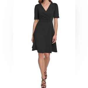 DKNY by Donna Karen Short Sleeve A Line Dress